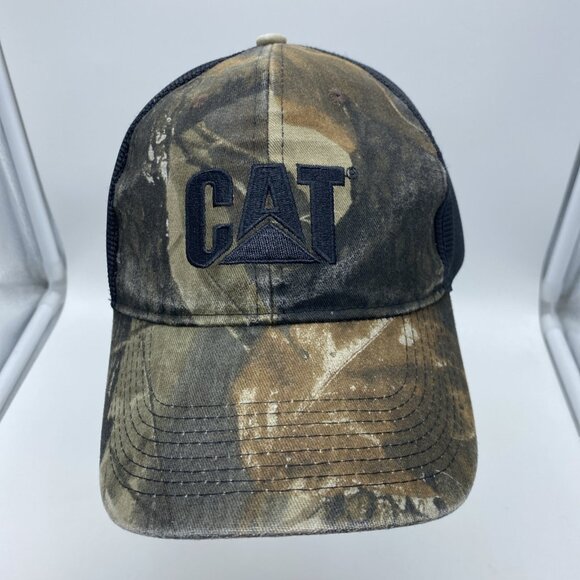 Cat Camo Eaheart Cap Trucker Hat Hook-Loop Caterpillar Mesh-back - Picture 1 of 16